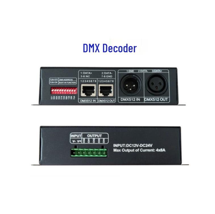 DMX512 RGB LED Controller: 3-Channel Constant Voltage Decoder for Stage Lighting