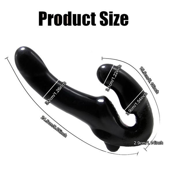 Strapless Strap-on Dildo Vibrator for Couples Strapon for Lesiban Wireless Remote Control Double-heads Vibrator Adult Sex Toys