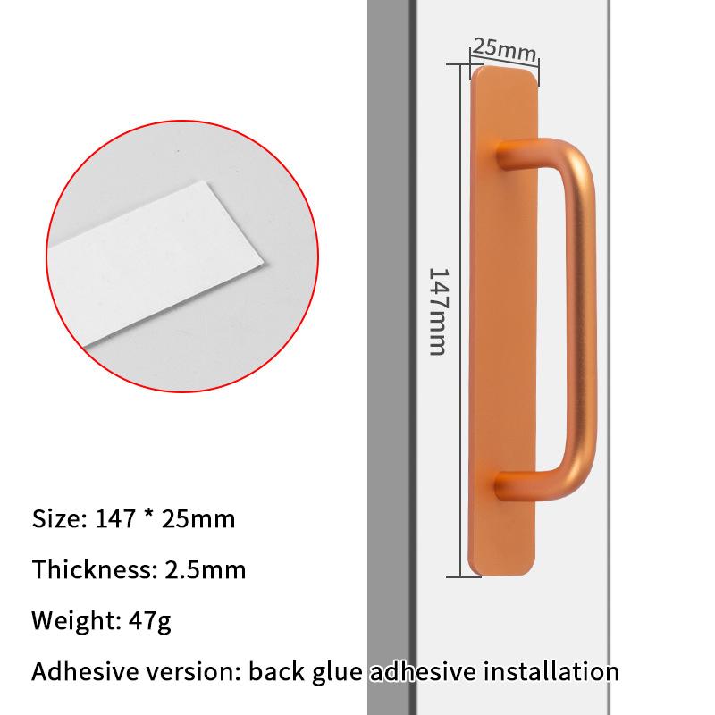 

1 шт. Самоклеючі миттєві ручки-пули для шафних ящиків, алюмінієві клейкі дверні ручки, конструкція без свердління C1