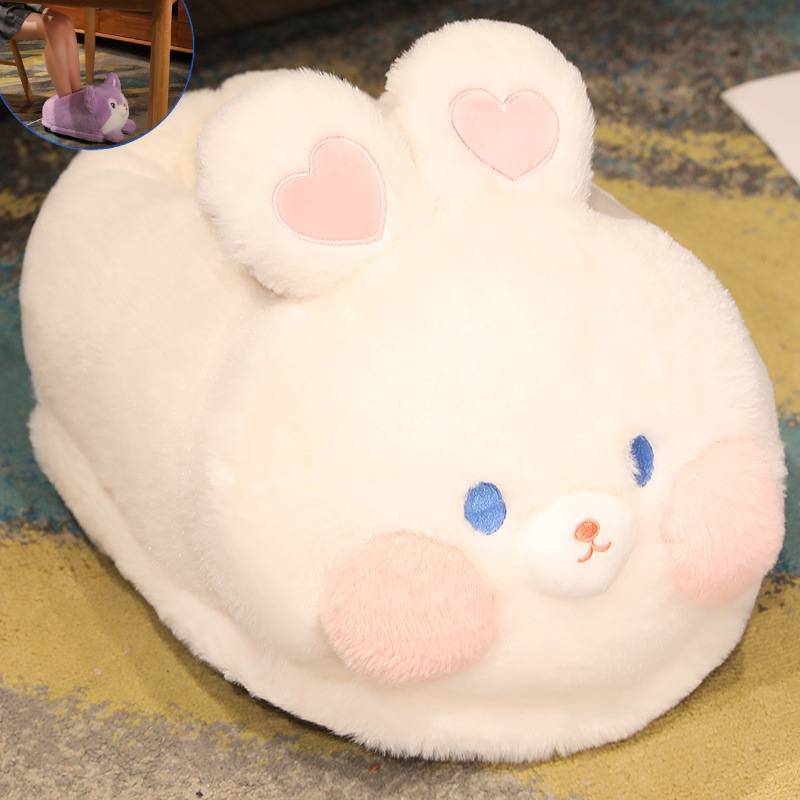 

Крокодил Мультяшный Поросенок Лиса Плюшевый Согревающий Ноги Сокровище Милый Мультяшный Праздничный Подарок Rabbit White