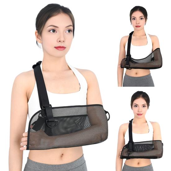 Arm Sling Shoulder Immobilizers Adjustable Ergonomic Medical Shoulder Sling Breathable Arm Brace for Torn Rotator Cuff Wrist Elbow Injury Support