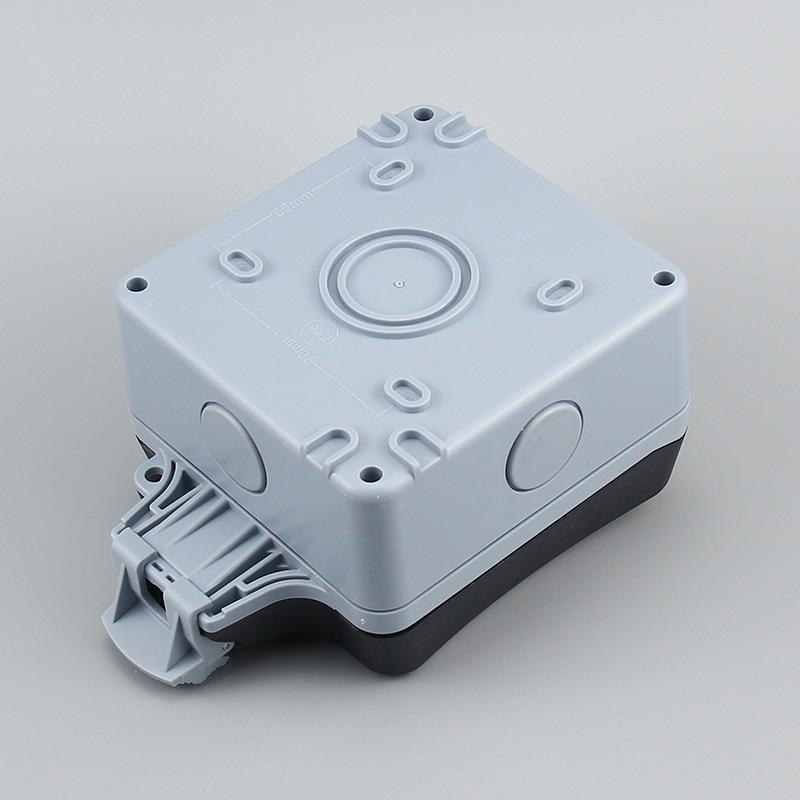 Israel Standard IP66 Waterproof Outdoor Socket, 3-Hole Double 86 Type & 146 Type Plug, Surface-Mounted Rainproof Socket