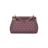 Michael Kors Lita Gold Letter Logo Lock Flap Chain Classic Monogram Leather Crossbody Bag Small Women crossbody bag Purple 35H0GXPC1V-BORDEAUX-MLT