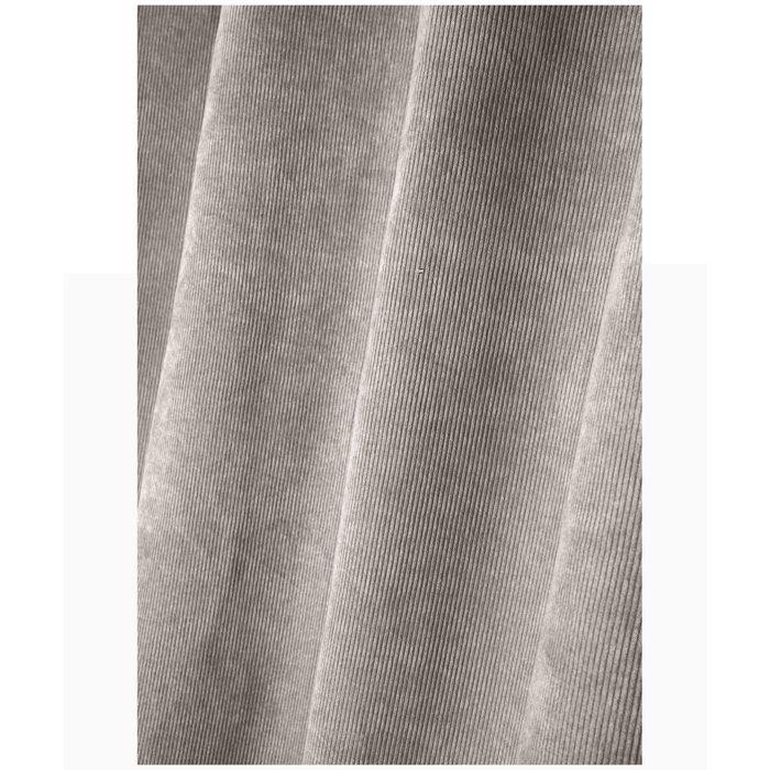 Rideau - Antoine - 140 X 260 Cm - Velours Côtelé - Œillets Métalliques - Beige