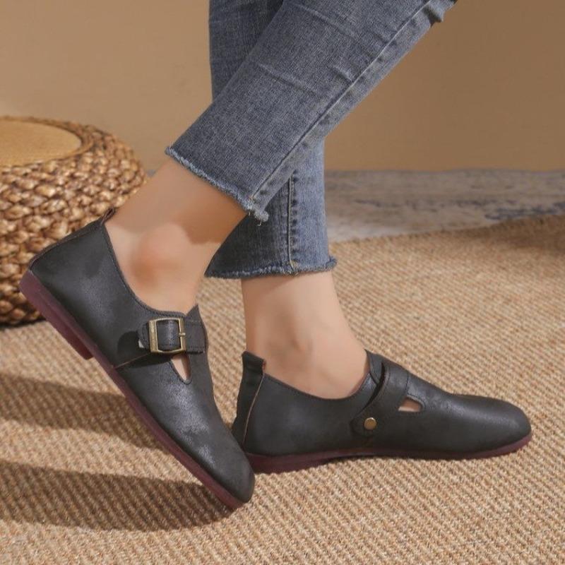 

Soft-soled comfortable casual shoes autumn style flat-soled retro single shoes matte ugly and versatile shoes 43