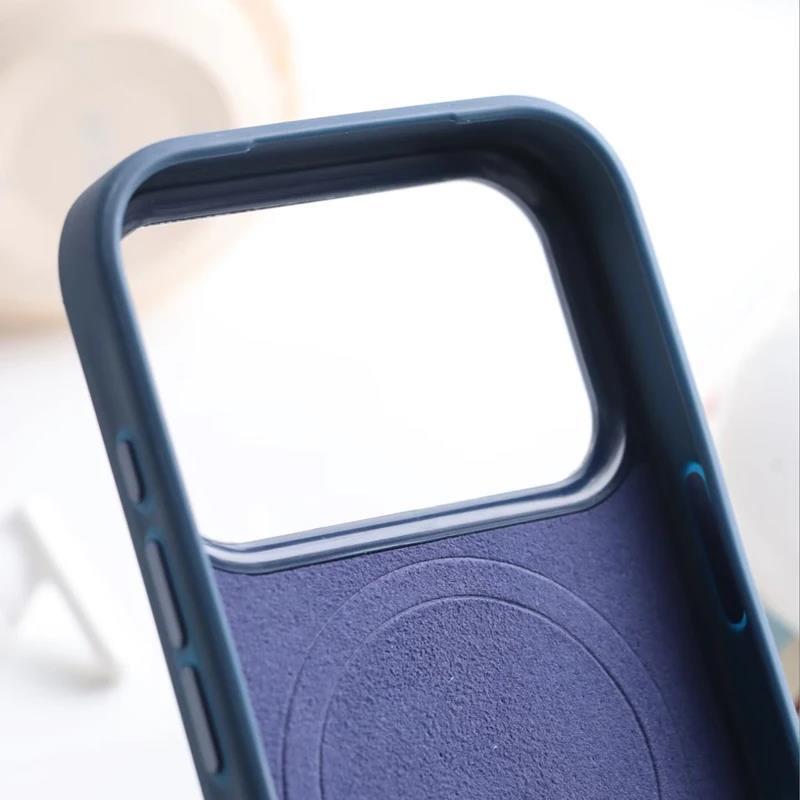 Original Frosted Solid Color Magnetic Shockproof Case For iPhone 15 16 17 Pro Max Woven FabricFor Magsafe Wireless ChargingCover