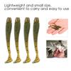 50PCS 5cm Soft Plastic Fishing Lures T tail Grub Worm Baits Fish Tackle Accessory Black