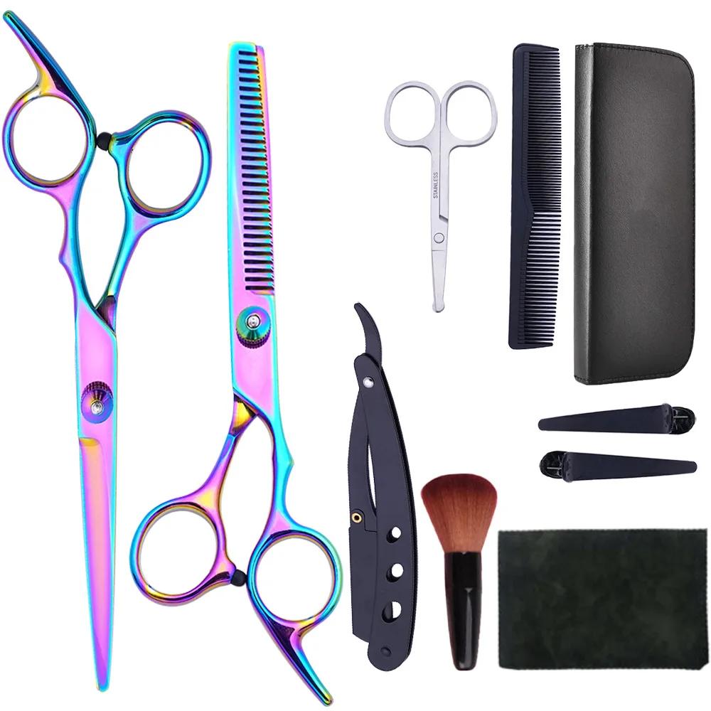Hairdressing Scissors Set Hair Cutting Thinning Shears Set Professional Salon Stainless Steel Hair Scissors Barber Tools