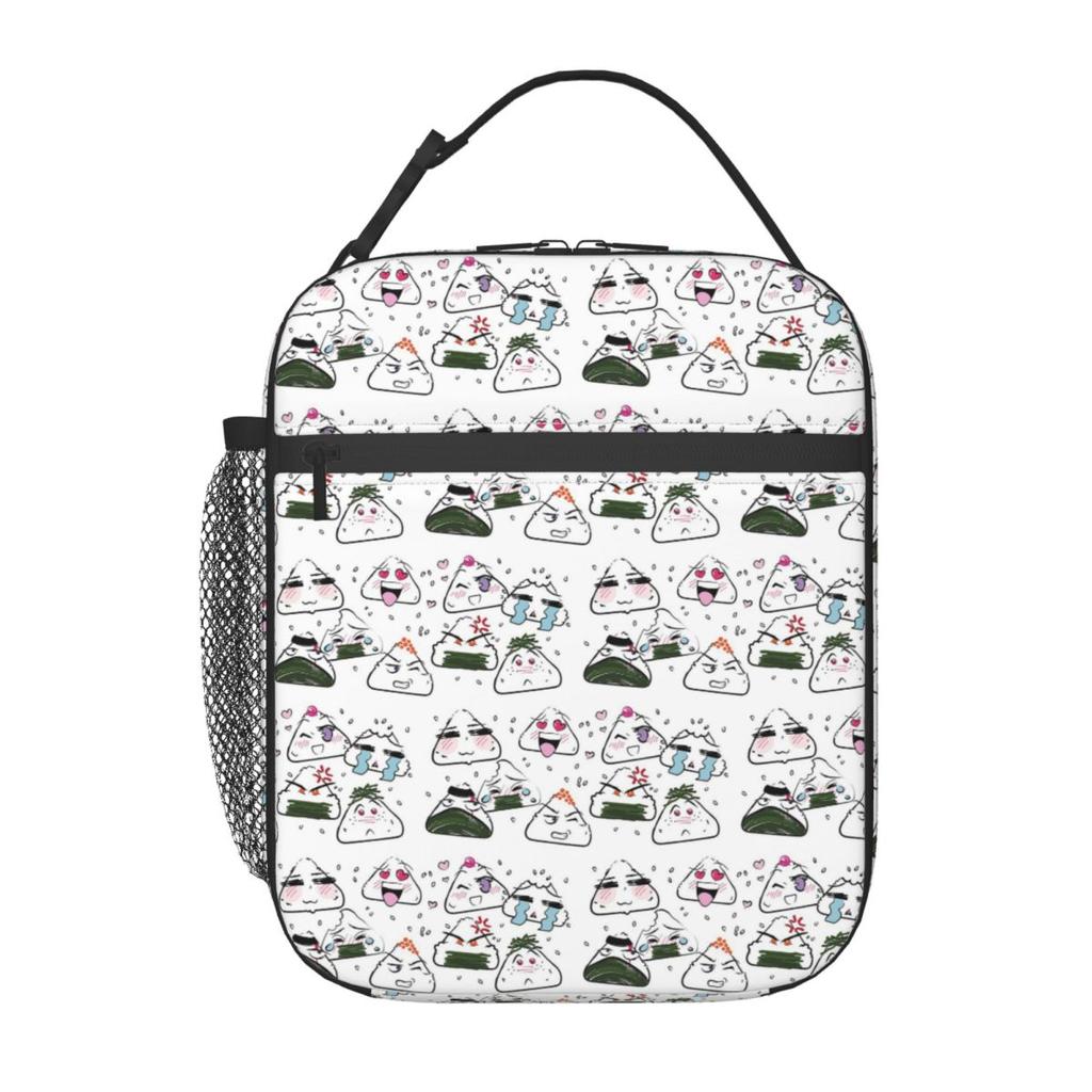 Cartoon Rice Nori Sushi Oni Onigiri Ball Insulated Lunch Bag for Women Children Leakproof Food Boxes Thermal Lunch Box Tote