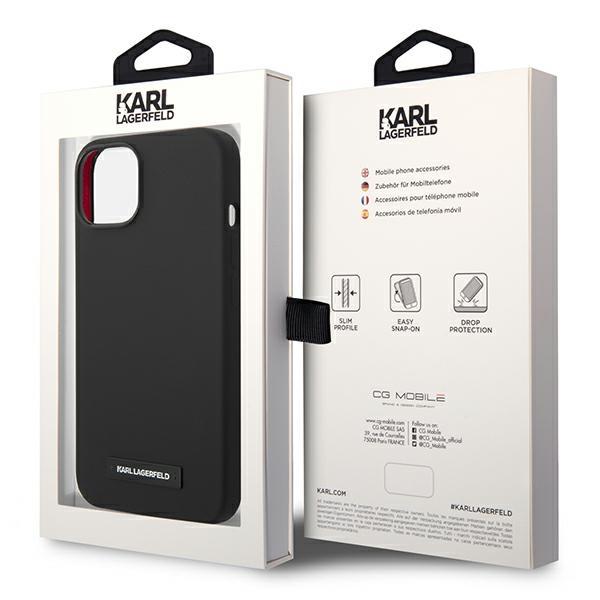 Karl Lagerfeld KLHMP14MSLMP1K iPhone 14 Plus / 15 Plus 6.7" hardcase black/black Silicone Plaque Magsafe