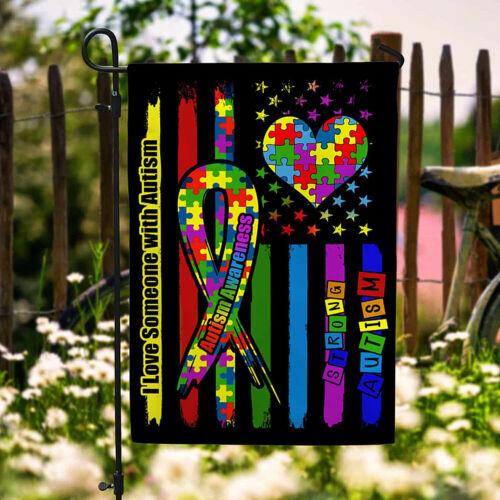 I Love Someone With Autism American Strong Autism Puzzle Garden Ag ANM VVL YYX EEZ