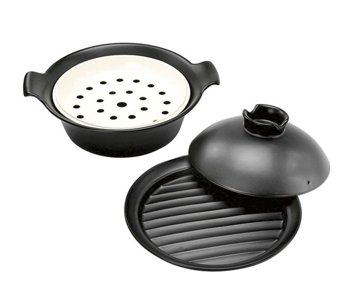 

Banko Ware Santoku Earthen Pot Set 9 Black No. чёрный