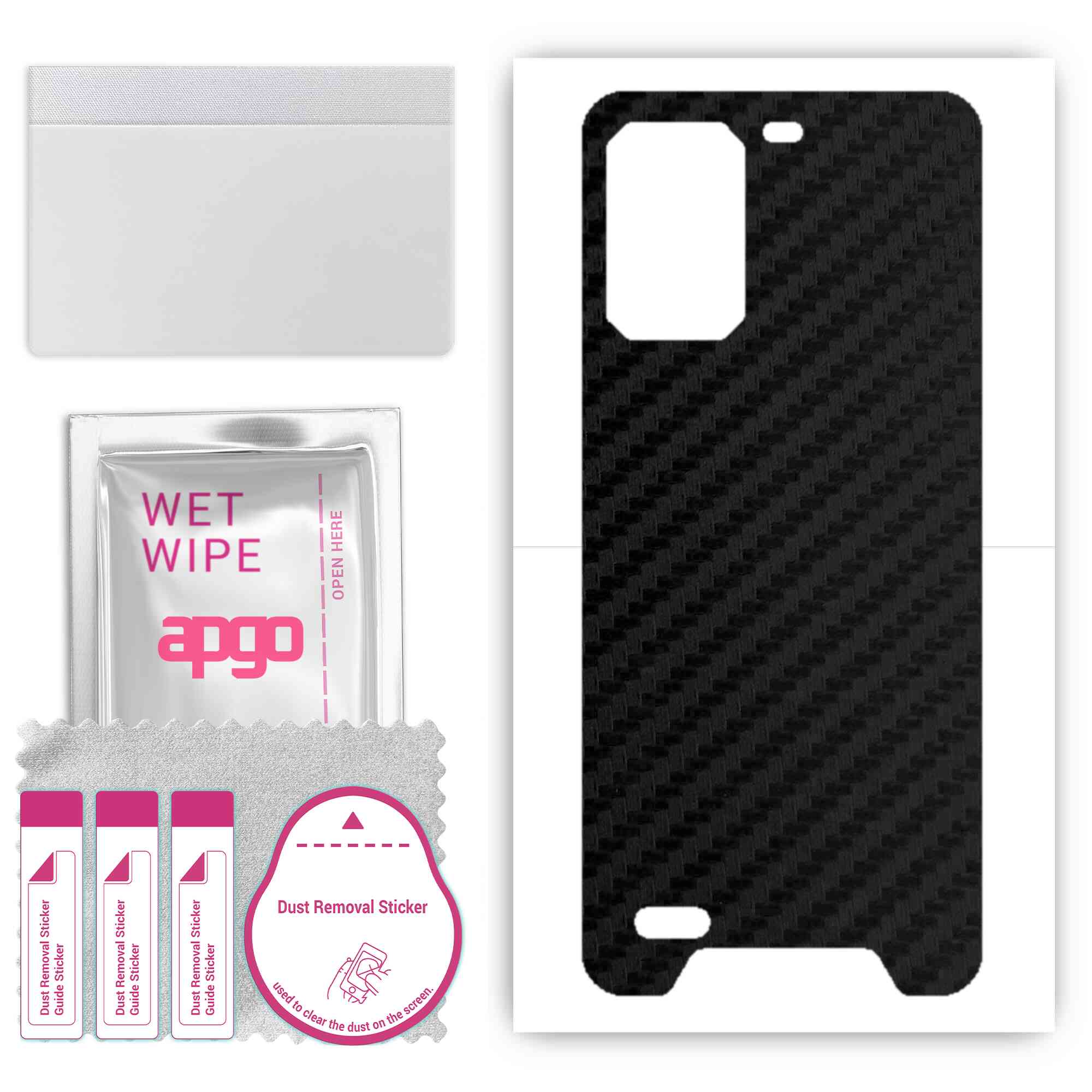 

Apgo Protective Skin Sticker для задньої панелі, сумісної з Ulefone Armor 7, Wrap Film, Foil, Vinyl - Pattern Carbon Black