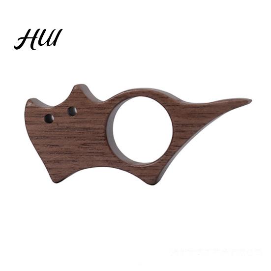 One-handed Reading Aid Wooden Thumb Bookmark for Cats Dogs Walnut Page Holder One-Handed Natural Marker Portable Book Clip Handcrafted Gift Cat