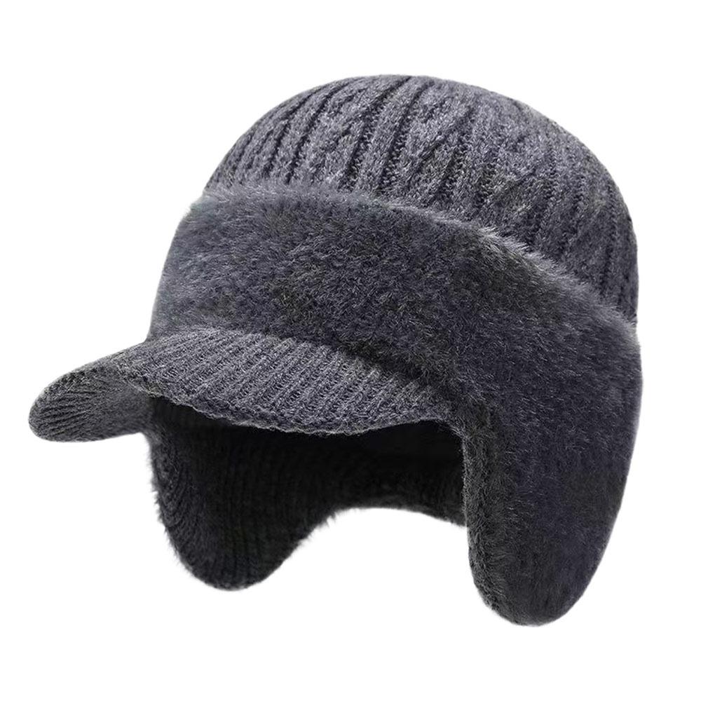 Warm Thermal Winter Hat Ear Protection Dad Hat Fashion Knit Beanie Hat Outdoor