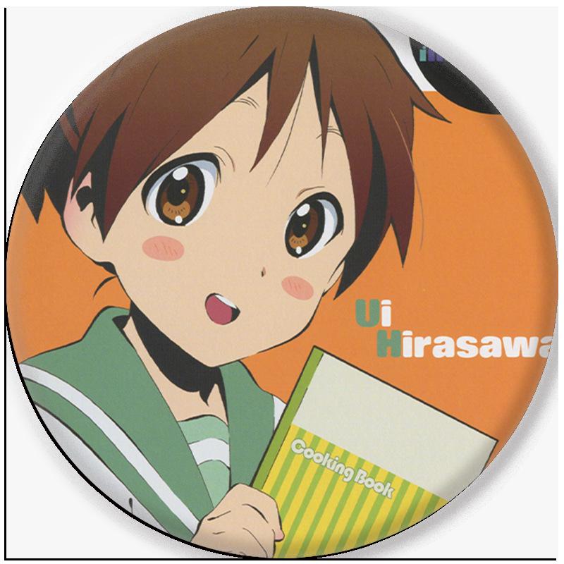 K-ON! Akiyama Mio 2D Badge Mirror Keychain Brooch Pendant Badge