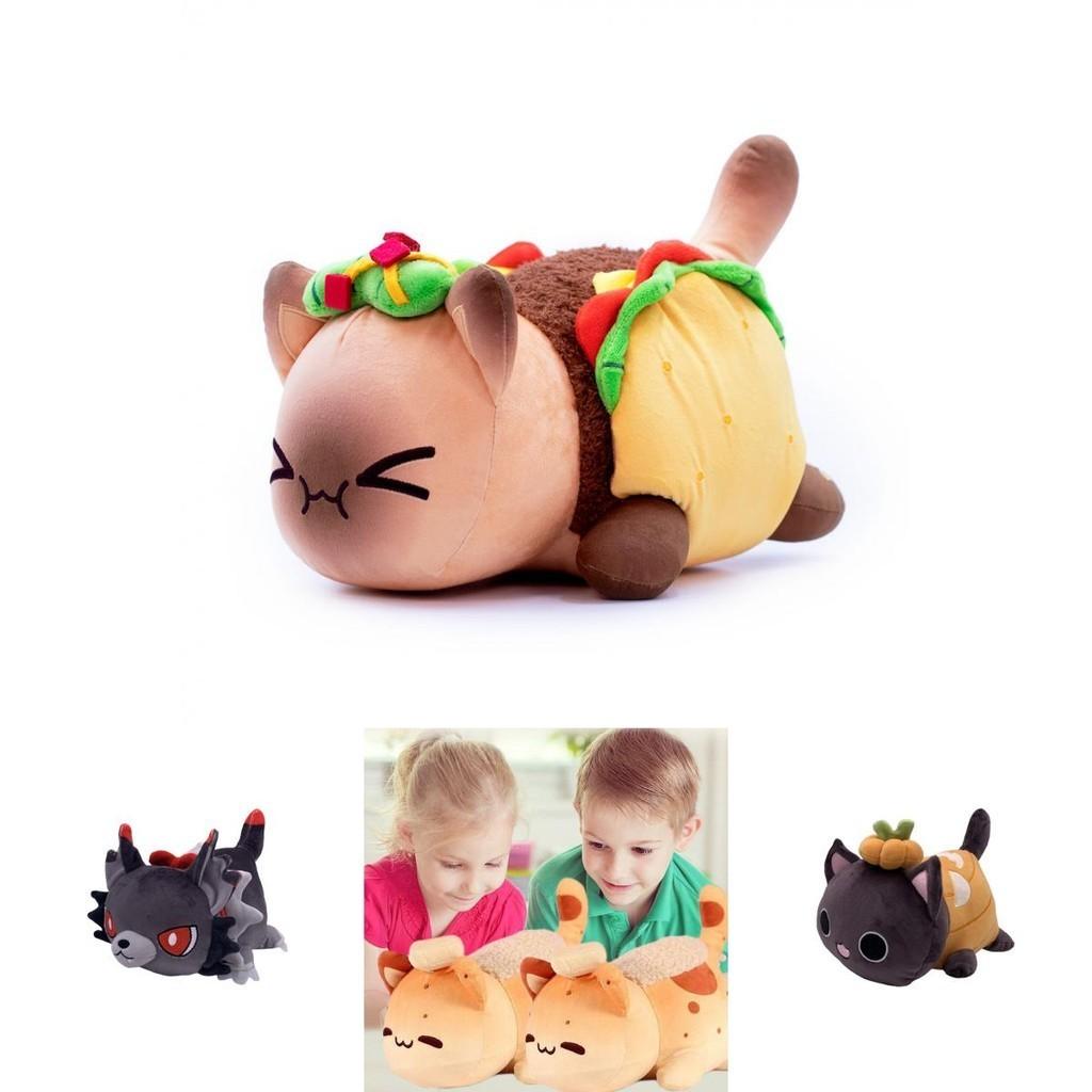 Jucărie de pluș adorabilă Aphmau Craniu Taco Dovleac Pâine Pisică Meemeows Pentru Decor Acasă
