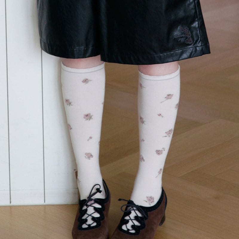 Thursday Island [KiiiKiii] Modern Rose Knee Socks_T256MSC141W