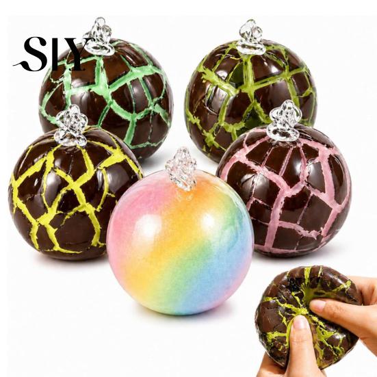Pallina Anti-Stress Durevole con Cera che Si Rompe Giocattolo da Spremere, Croccante Cioccolato Sollievo Giocattolo Rilassante per Adulti, Lento Sollevamento Fidget con Texture Frantumabile, Festa