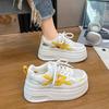 thick-soled color matching little white shoes women's spring and summer new hollow breathable casual sports dad shoes