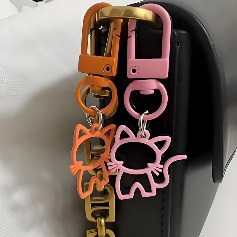 1PC Lobster Buckle Keychain Marker Alloy Creativity Cat Keychain Decoration DIY Gift Pendant Design Party