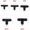 AN4 AN6 AN8 AN12 AN10 Male Flare With Female Tee Adaptor Union Fuel Hose Fitting 3 Ports T Pipe Connector Splitter Aluminum