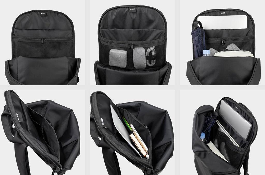 Aso Bose TOFTSACK 2 Backpack, Unisex Business Backpack with Gadget and iPad Storage, Black, TF-V300