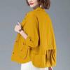 Fashion Single-breasted Solid Color Jackets Tops Female Spring All-match Loose Casual Long Sleeve Pockets Coats Women's Clothing