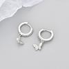 Asymmetric Rhinestone Butterfly Huggie Earrings For Women Minimalist Chic Trendy Small Hoop Earrings Fashion Jewelry Gift