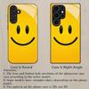 Smiling face pattern Exquisite luxury Highend PhoneCase Glass PhoneCase for Samsung Galaxy S26 S25 S24 S23 S22 S21 FE,Ultra,Plus