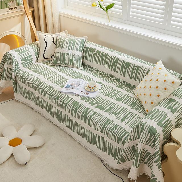 Modern Sofa Cover Throw Fringes Universal Couch Slipcover Sectional Furniture Protector Geometrical Sofa Towel For Pets Dogs