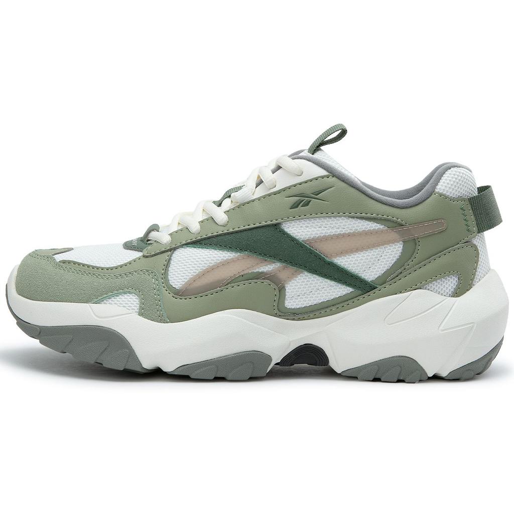 Reebok Fluffi Puff CN Classic Versatile Thick Sole Low Top Running Shoes Unisex sneaker White Green 24FRC913U1GL5