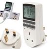 12/24 Hours White Digital LCD Display Plug-in Programmable Timer Switch Socket 7 Day ABS New