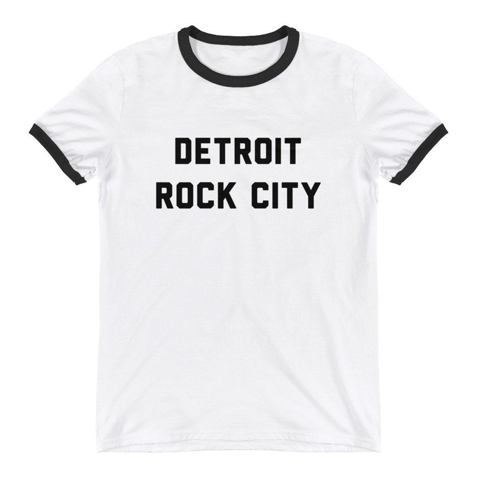 Detroit Rock City T-Shirt, Classic Rock Apparel, The Motor City, Rock and Roll Tee, Midwest Music Gear, Midwest Gift, Detroit Michigan Gift 4XL
