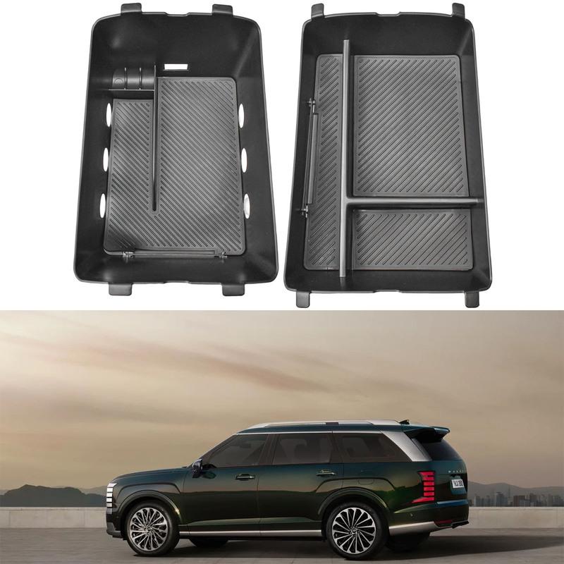 For 2026 Hyundai Palisade Double-Layer Center Console Organizer Car Tray Armrest Storage Box Secondary Interior Car Accessories