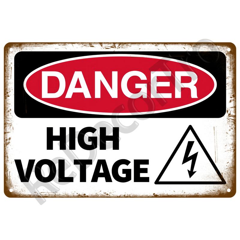 Caution Warning Metal Sign For Safety Signs Danger Beware Tin Sign Plate Home Wall Decor Vintage Plaque Home Art Painting Poster