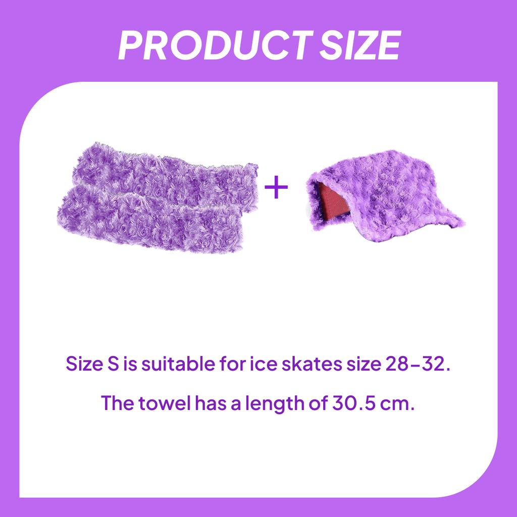 2Pcs Ice Skate Blade Covers Towel Inner Absorbent Portable Blade Protector for Training Sports Hockey Skates Figure Skates