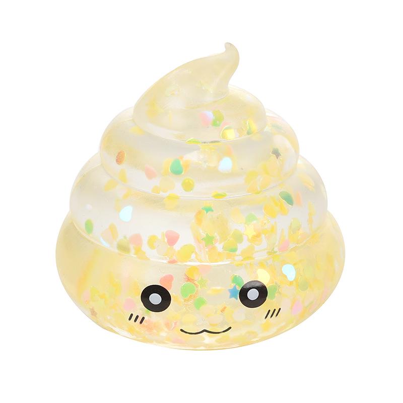 Japan-Korea Decompression Toy: Poop Pinch Music with Maltose Gold Powder Sequins