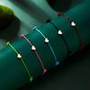 Wünsch dir was Herz Armband mit Anhängern Femme Verstellbar Glücksstern Kreuz Schmetterling Rotes Band Damen Kind Freundschaft Schmuck Karte Geschenk