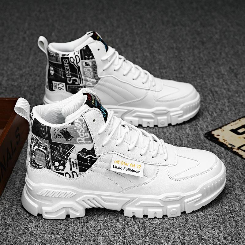 Men's High Top Fashion Sneakers Trend Hot Sale Comfortable Man Casual Shoes Outdoor Non-slip Breathable Men Shoes 39-44
