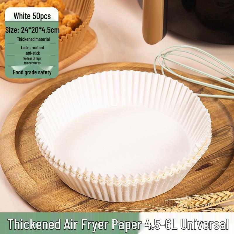 Air Fryer Non-Stick Oil-Absorbing Baking Paper Cups, 40g Silicone, Food-Grade, Round, 40-Pack