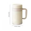 Classic Stainless Steel Thermos Cup Tea Water Separation Cup Home Portable With Handle Seal Against Leakage Vacuum Bottle