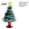 Glass Christmas Tree Decoration Glazed Figurine, Colorful Miniature Xmas Decor, Handcrafted Table Centerpiece for Home Office Holiday Unique