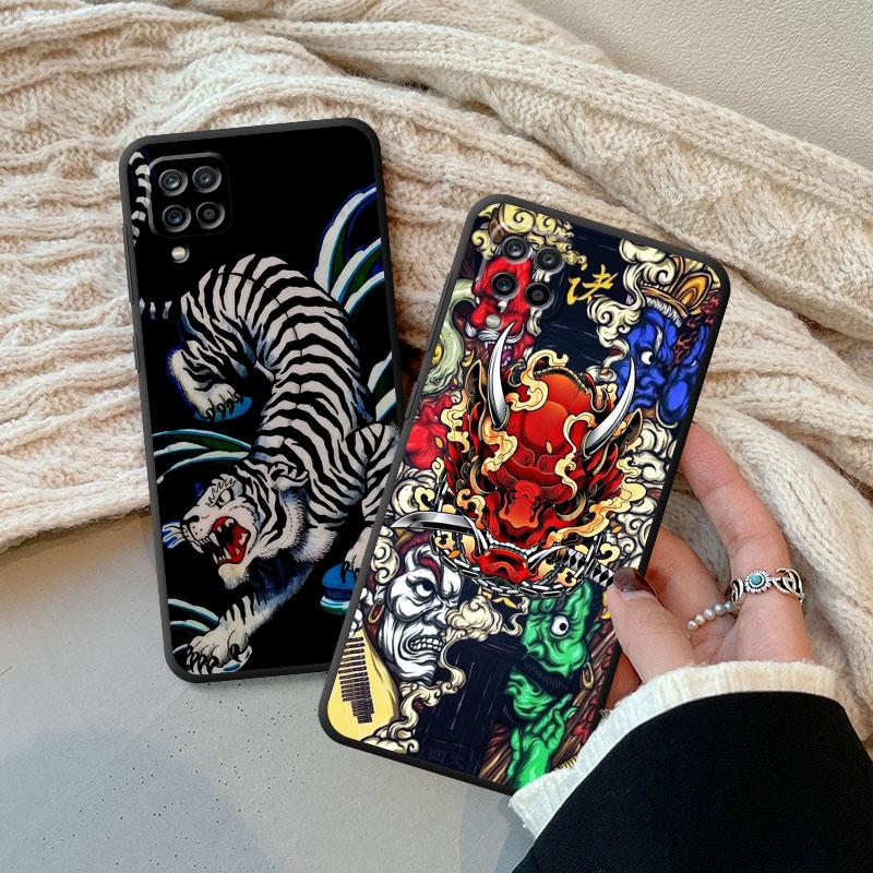 Fashion Chinese Tiger Dragon Phone Case For Samsung Galaxy A50 A20e A70 A54 A34 A40 A10s A10 A02 A01 A02s A03 Core A04 Cover
