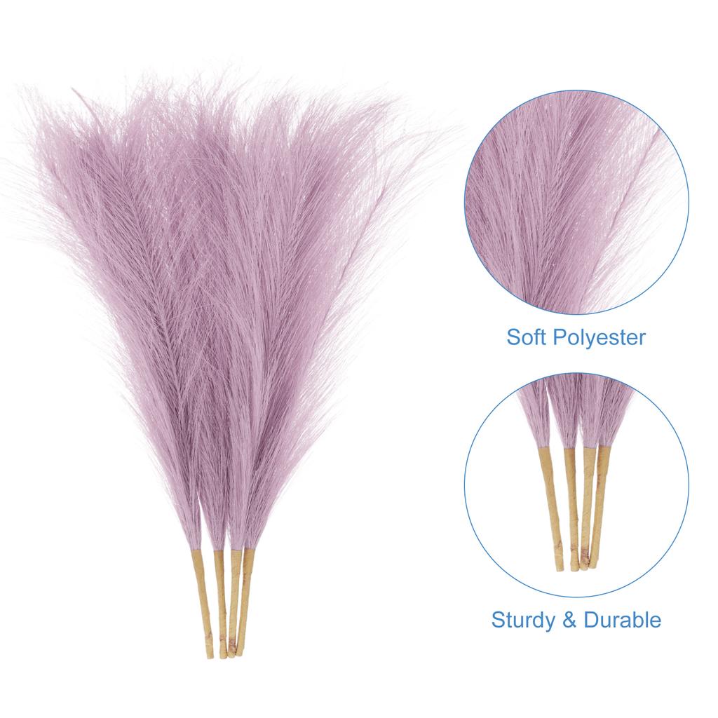 4 Stück 45cm Künstliches Pampasgras Fake Pflanze Schilf Falsches Pampasgras DIY Strauß für Hochzeit Party Haus Wohnzimmer Dekoration