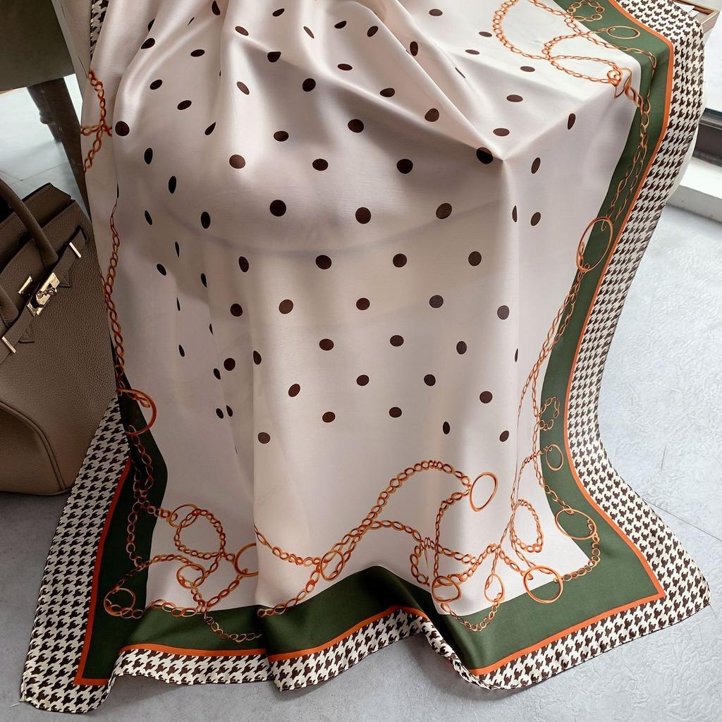 Hochwertige, luxuriöse Seidenschals, Stirnband, Schals, Halstuch für Damen, Ketten-Seidenschal, dekorativer Schal für Damen