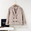 Mizqz Double Button Wool Check Jacket 3 Colors