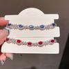 Bracciale in Argento con Zircone Ovale Geometrico Stile Lussuoso per Regalo Donna