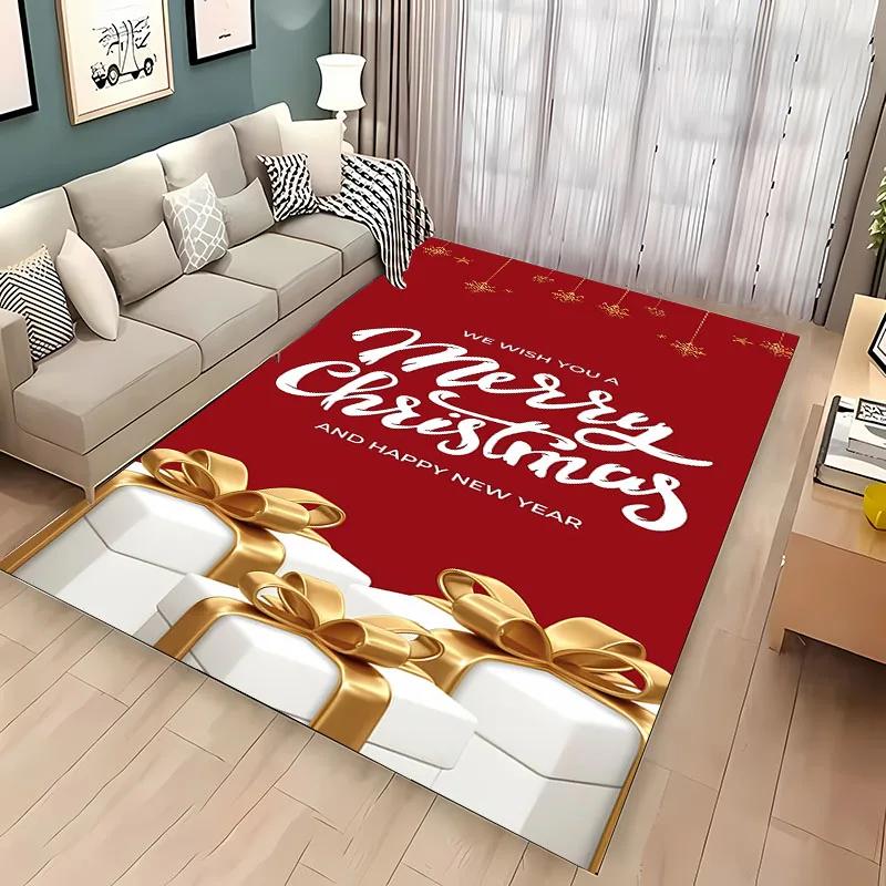Warmful Christmas Dog Area Carpet, Rug for Living Room Bedroom Sofa Kitchen Doormat Decor,Kid's Non-slip Floor Mat New Year Gift