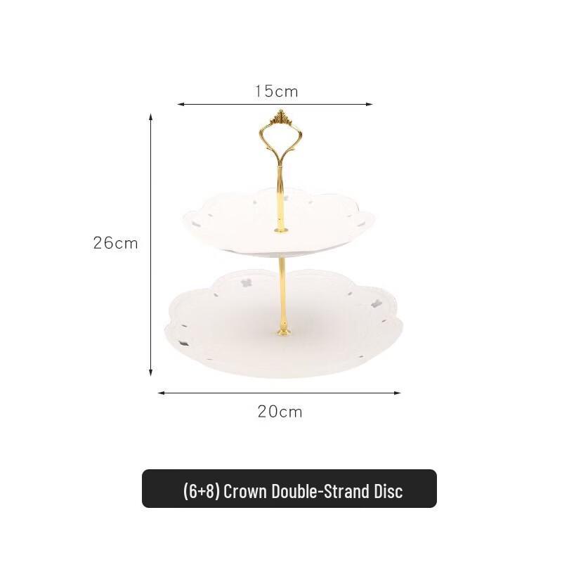 

Crown Ceramic Double-Tier Dessert Tray